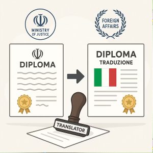 ترجمه مدارک تحصیلی برای ایتالیا